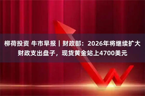 柳荷投资 牛市早报｜财政部：2026年将继续扩大财政支出盘子，现货黄金站上4700美元